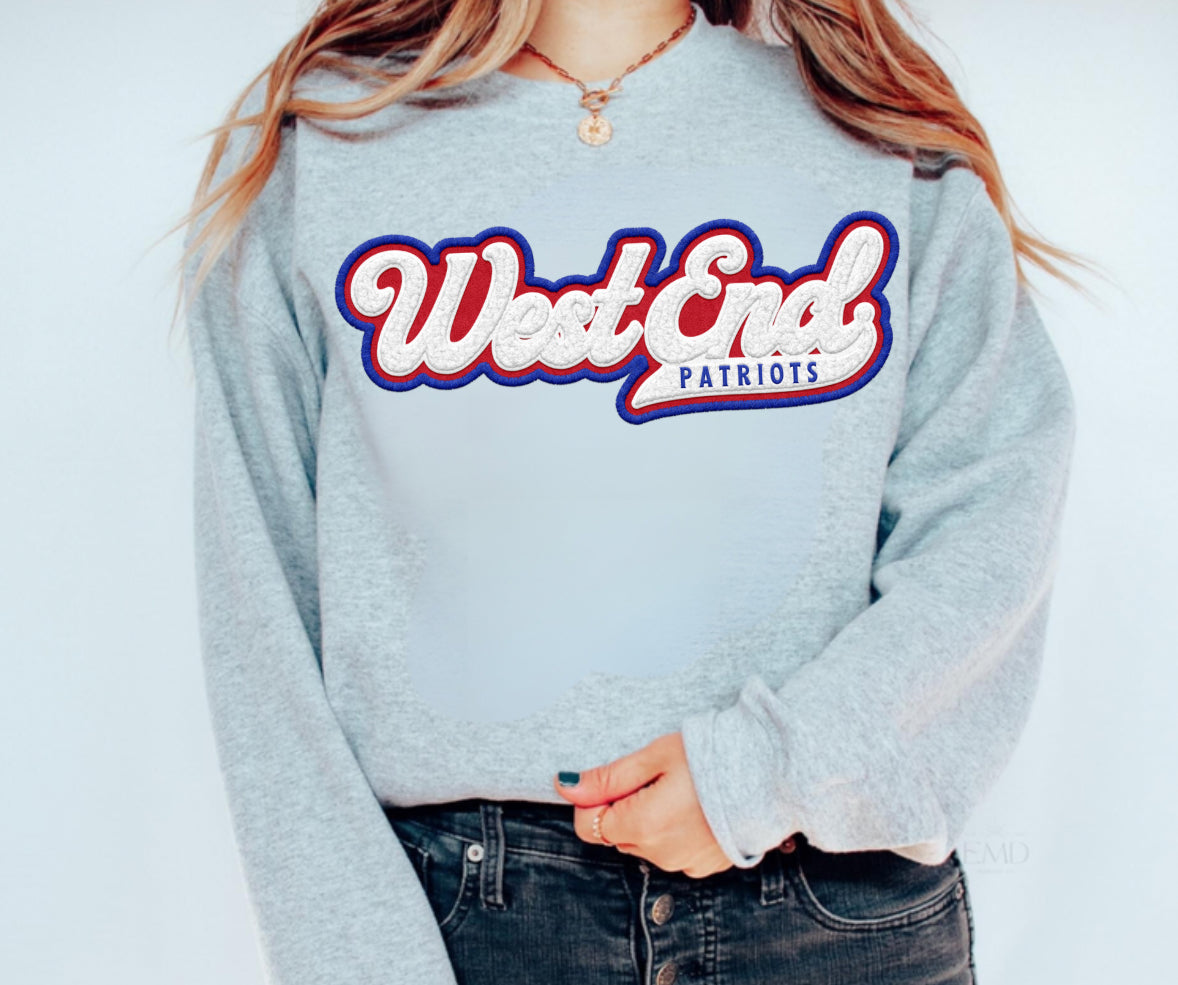 West End Patriots Retro Faux Chenille