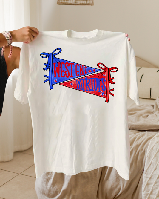 West End Patriots Pennant Flags