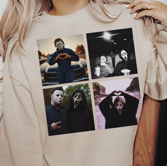 Retro Horror Movie faces