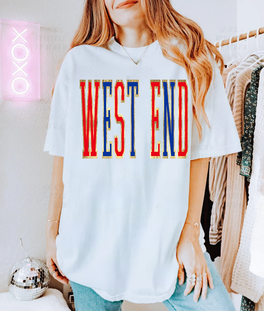 West End Gold Metallic Outline