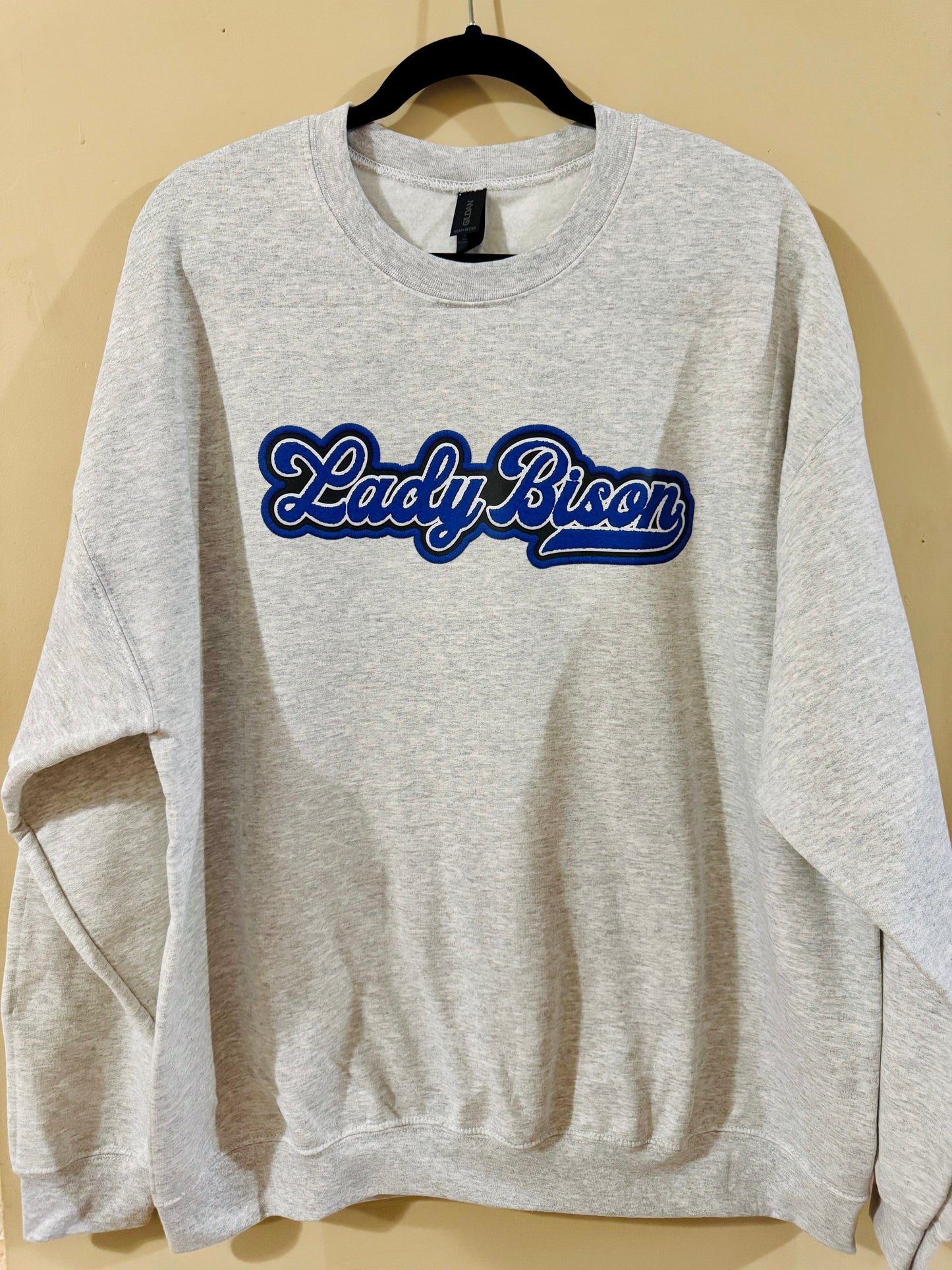 Lady Bison Faux Retro Chenille Patch