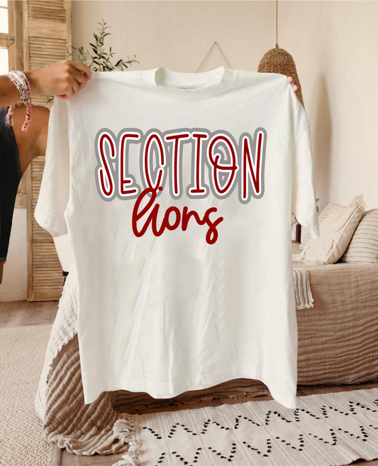 Section Lions Outline