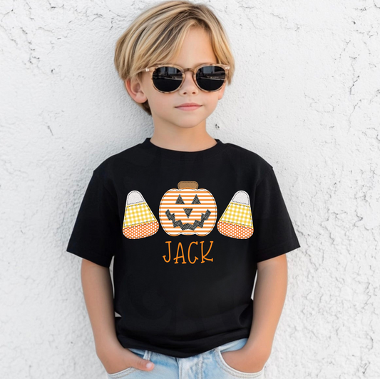 Jackolantern Candy Trio Faux Appliqué