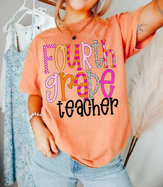 Grade Level Teacher (Pink & Orange)