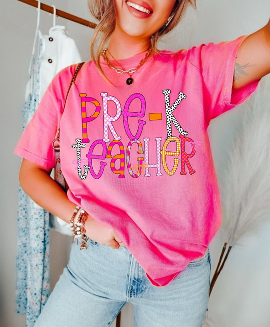 Grade Level Teacher (Pink & Orange)