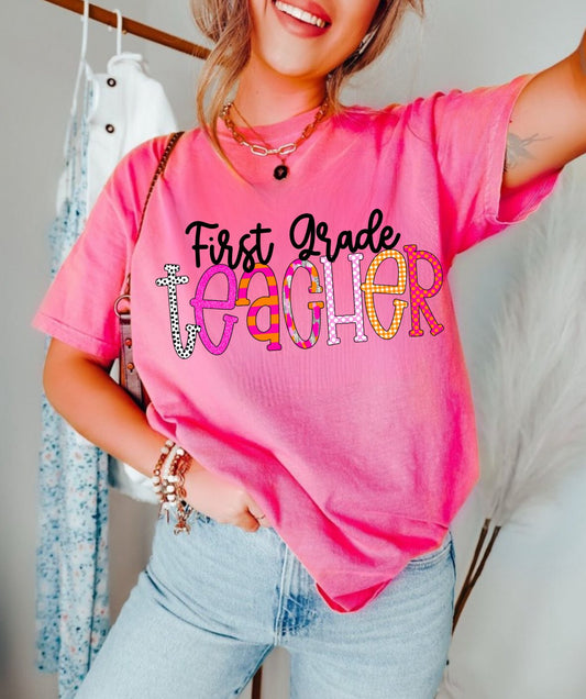 Grade Level Teacher (Pink & Orange)