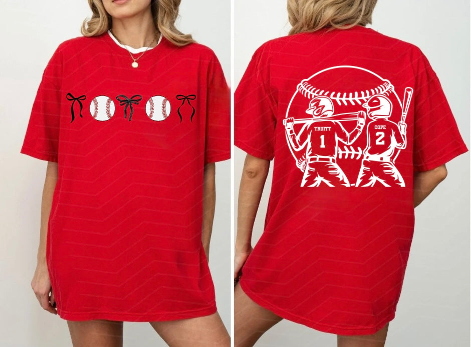 Baseballs & Bows (players on back)