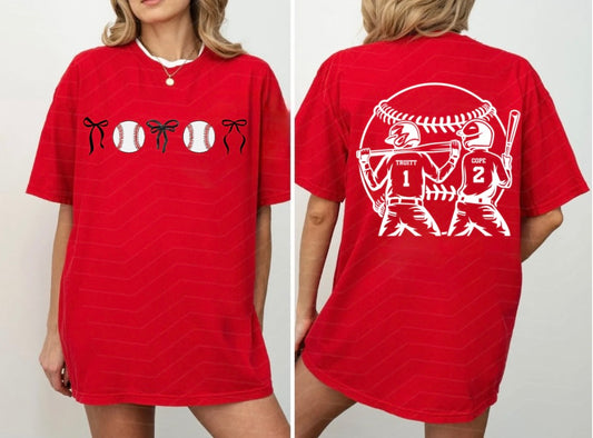 Baseballs & Bows (players on back)