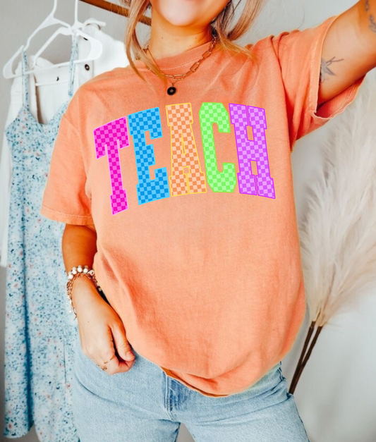Checkered Neon Teach