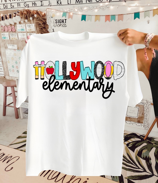 Hollywood Elementary School Time Font
