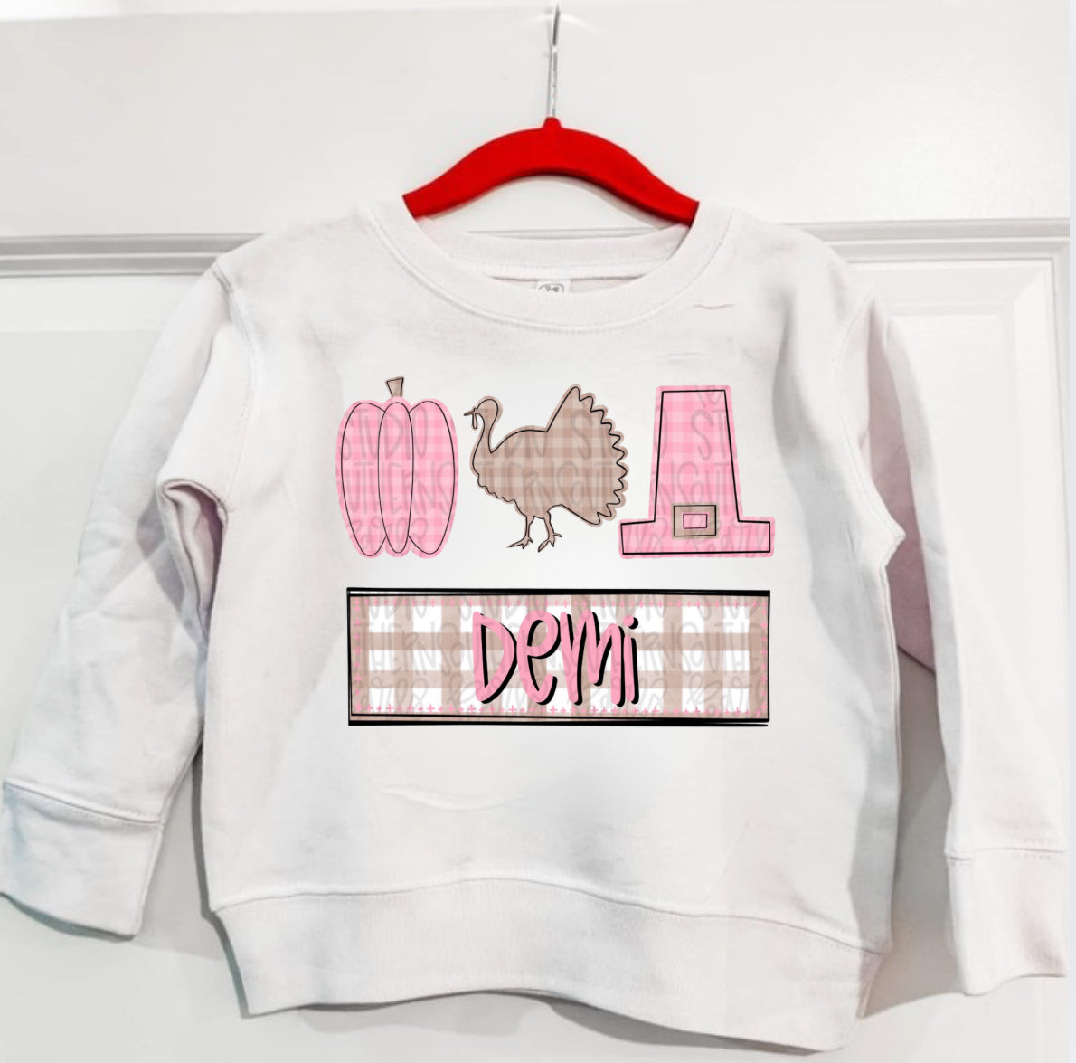 Pink Turkey Trio (personalized)