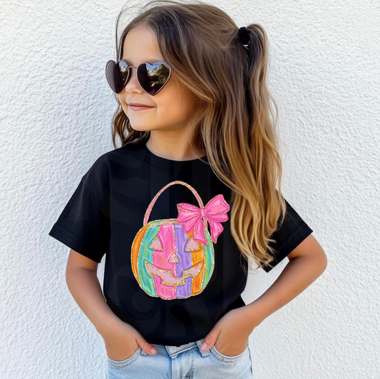 Preppy Colorful Pumpkin Bucket