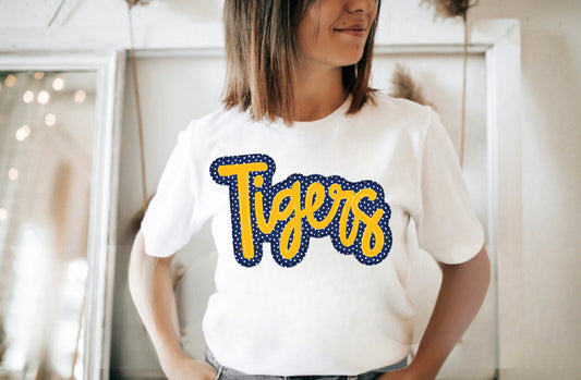 Tigers (Navy & Gold Polka Dot)