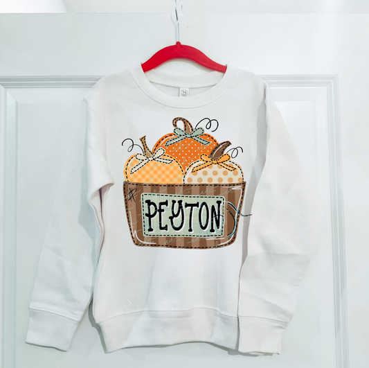 Girls’ Pumpkin Basket (personalized)