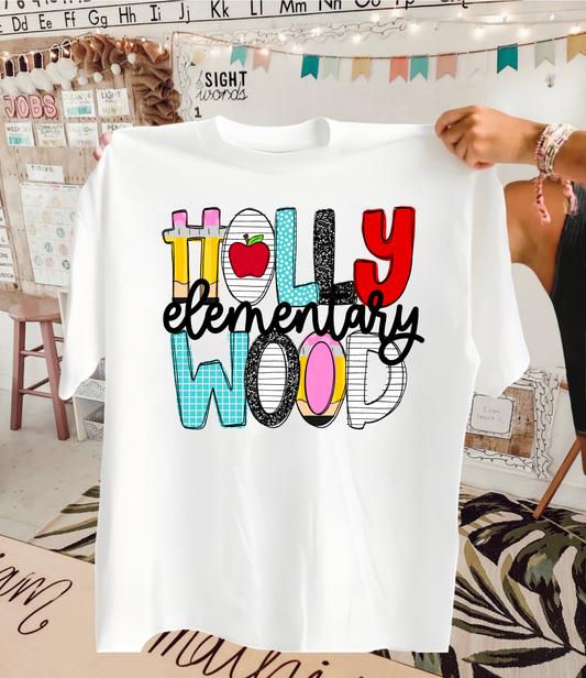 Hollywood Elem. School Time Font