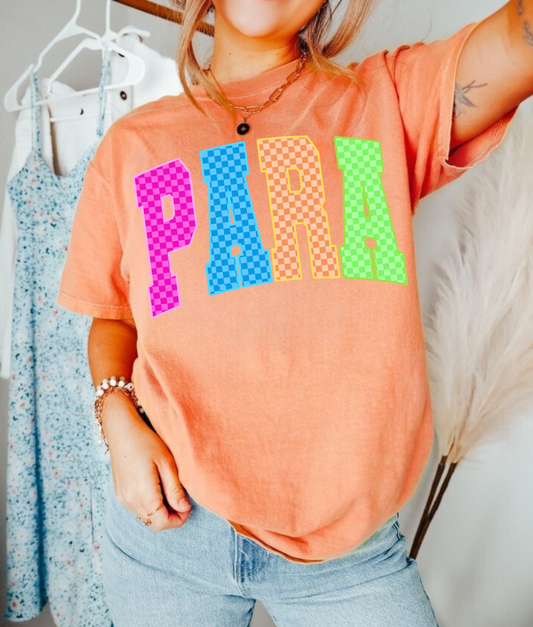 Checkered Neon Para
