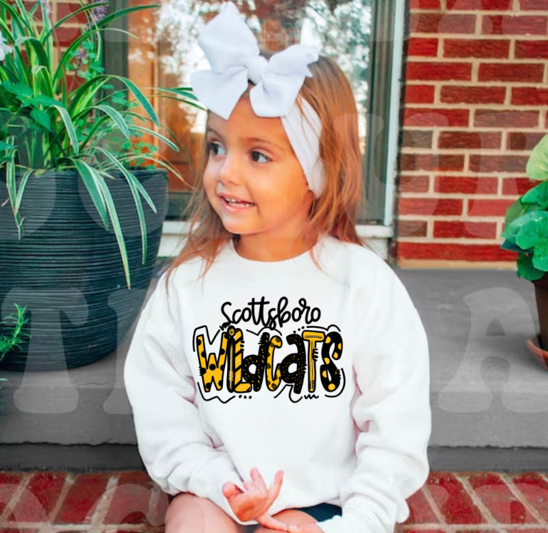 Scottsboro Wildcats doodle (Youth)