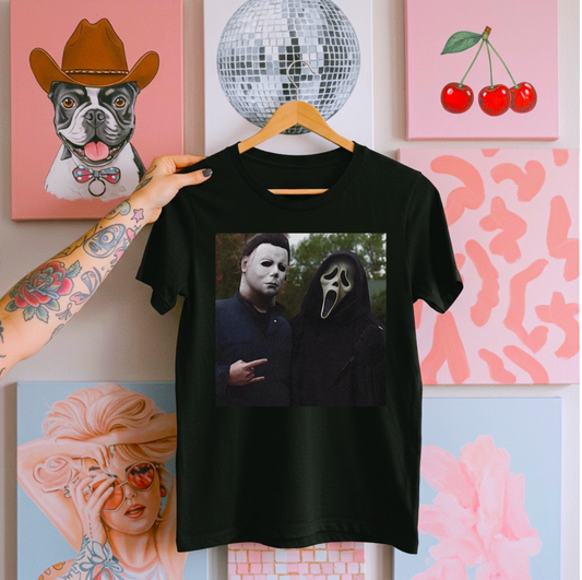 Retro Horror Movie faces