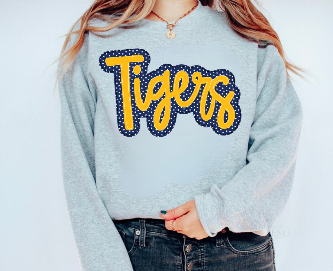 Tigers (Navy & Gold Polka Dot)