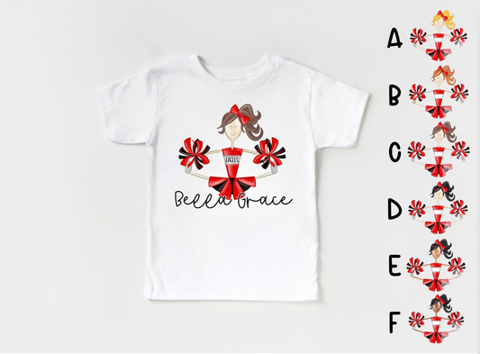 Personalized Cheerleader tee