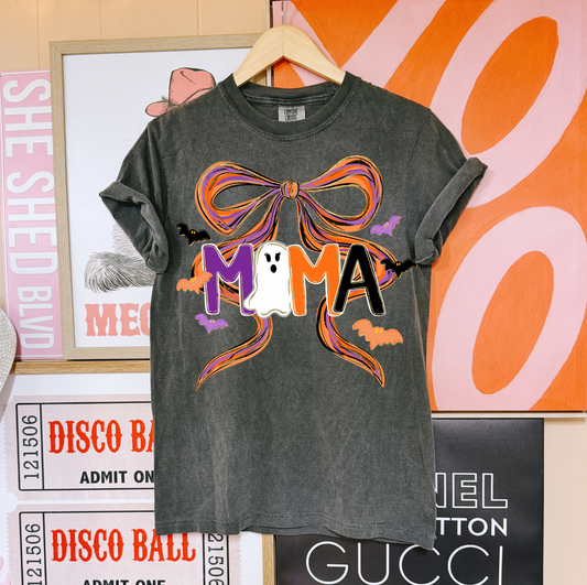 Mama Brushstroke Halloween Bow
