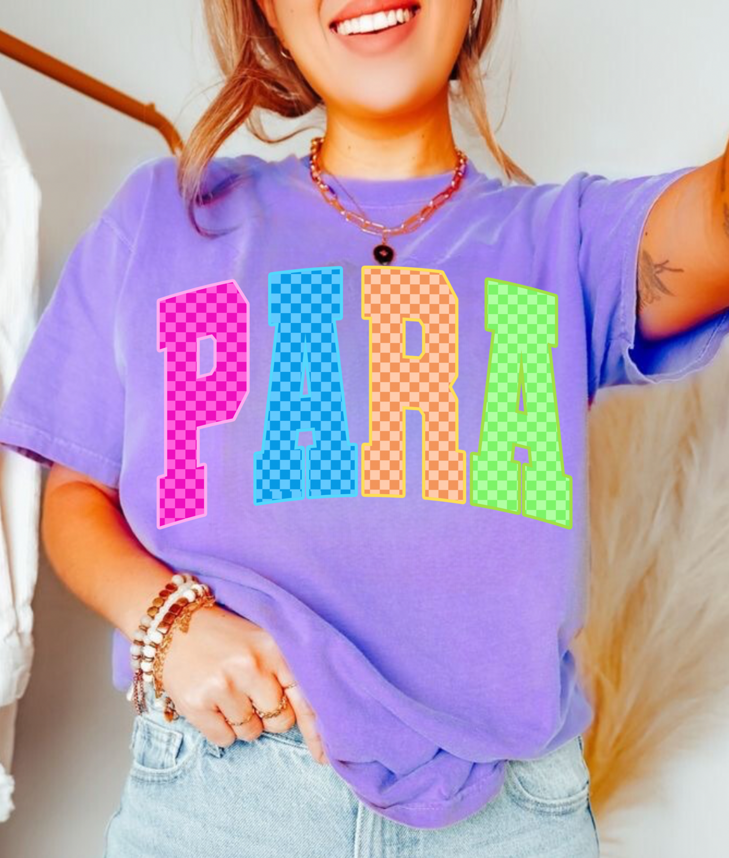 Checkered Neon Para