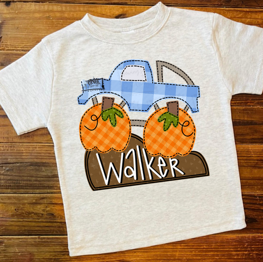 Pumpkin monster truck (personalized)