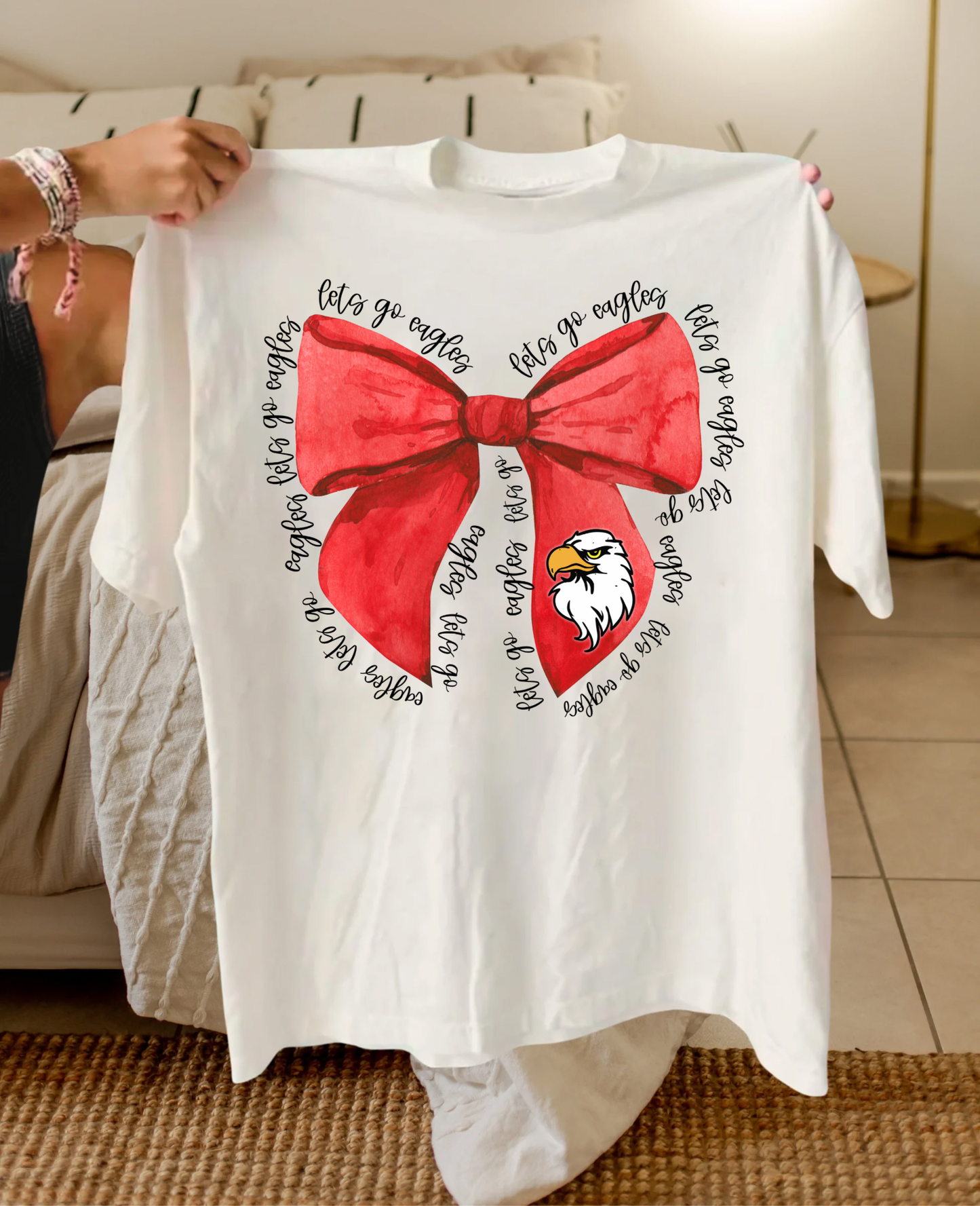 Let’s Go Eagles Bow