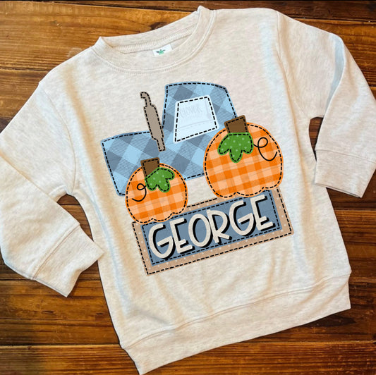 Pumpkin Tractor (personalized)
