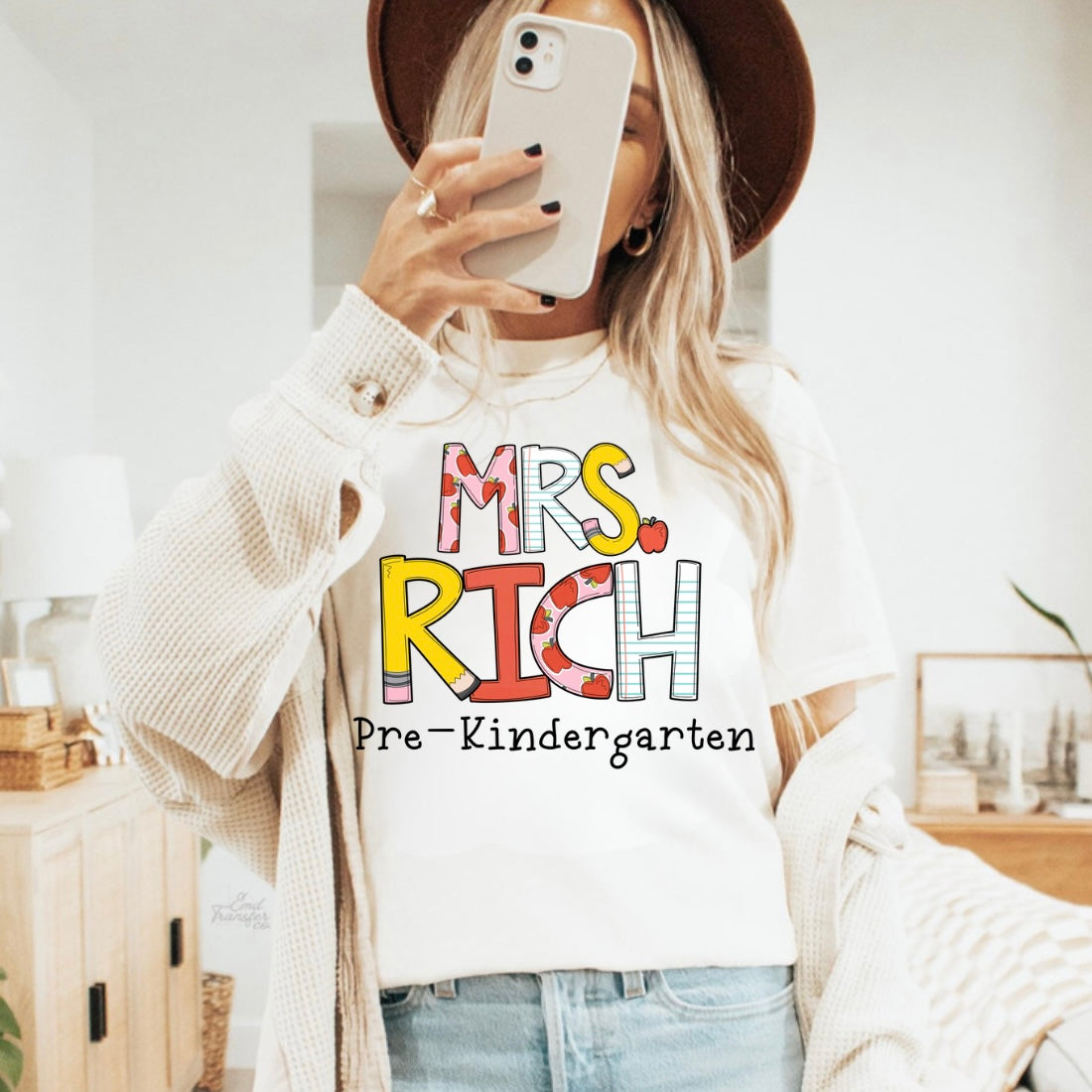 School Letters - Teacher Name (custom)