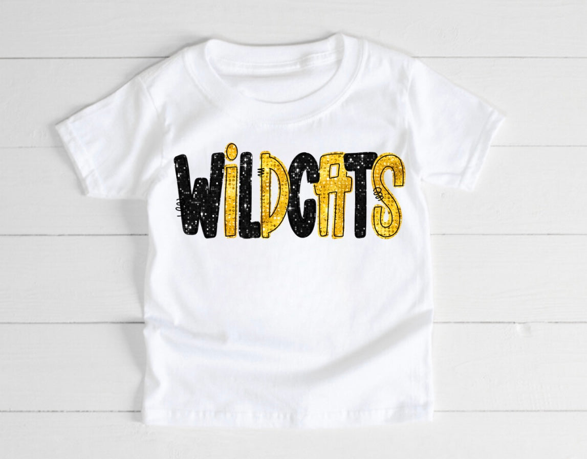 Faux Sequins Wildcats