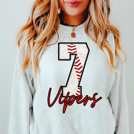 Custom Baseball Team / Number