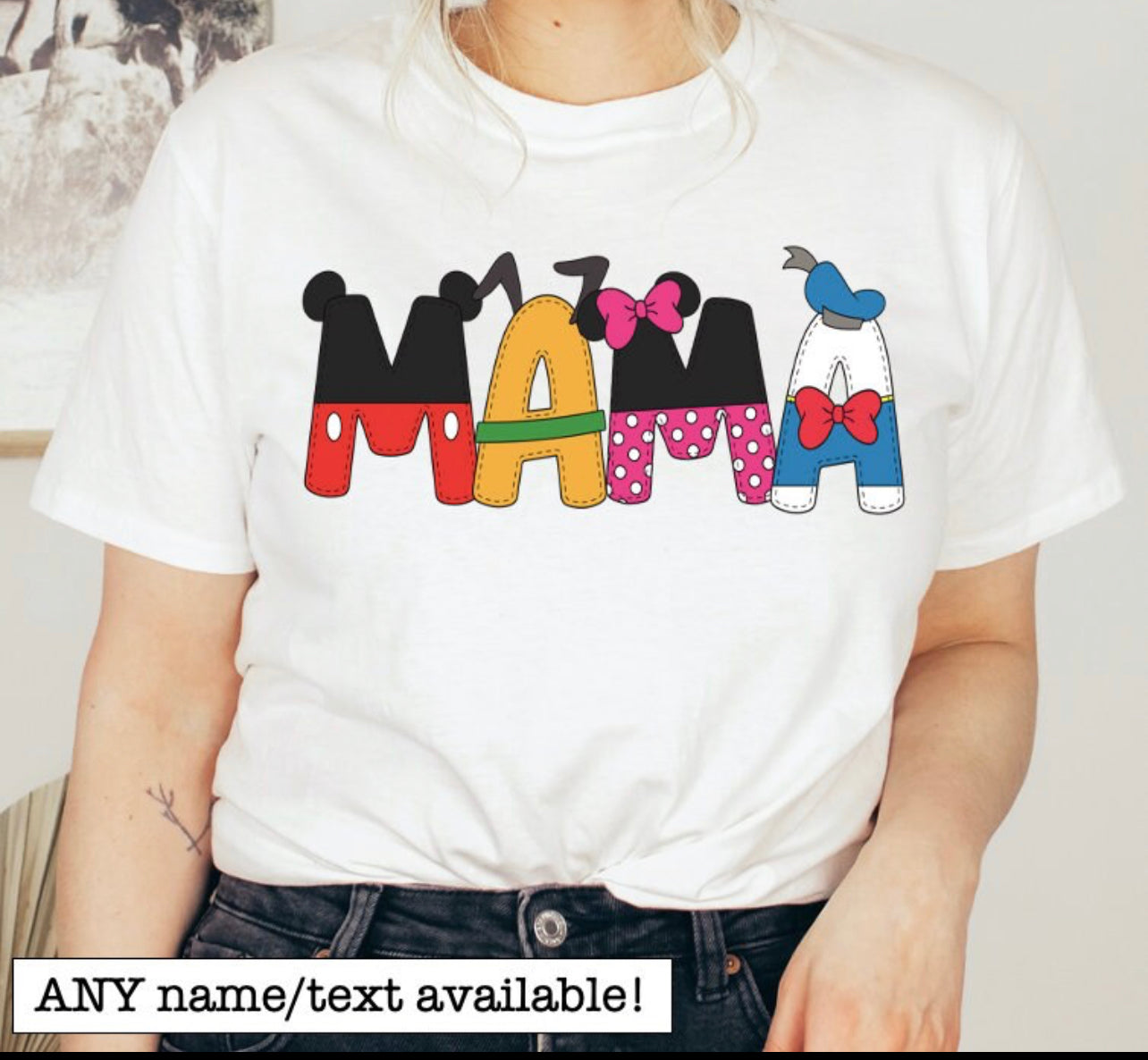 Mouse Font Custom Name Tee