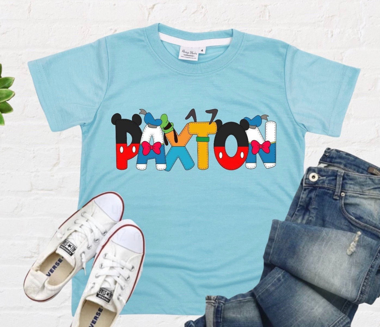Mouse Font Custom Name Tee
