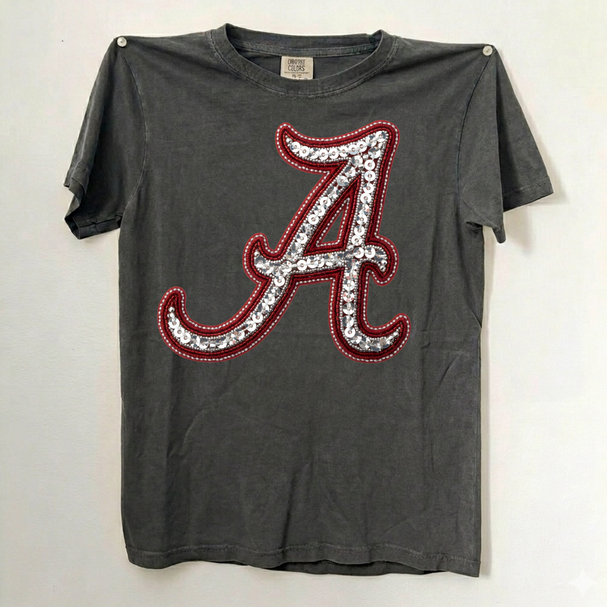 Script A (faux sequins)