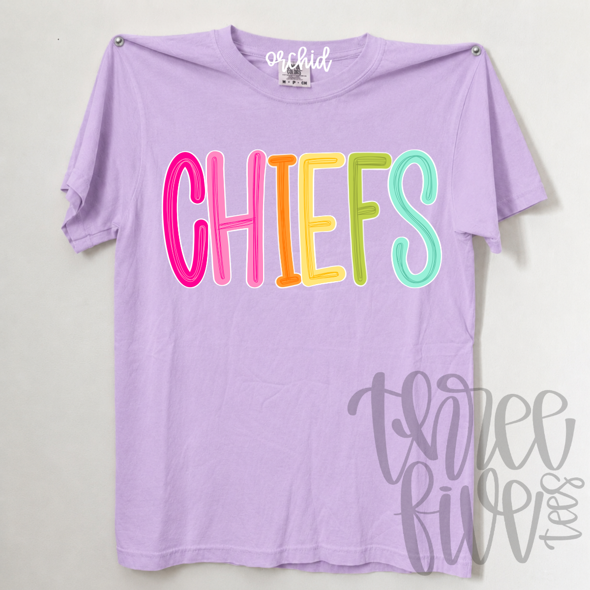 Chiefs Color Pop Bubble Letter