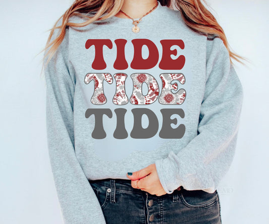 Tide Trio Crimson Print