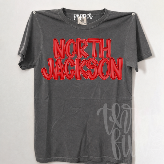 North Jackson Bubble Letter