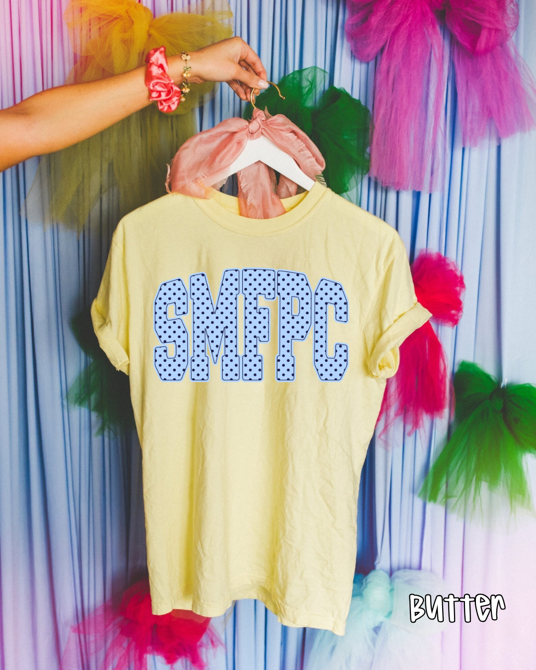 SMFPC blue polka dots