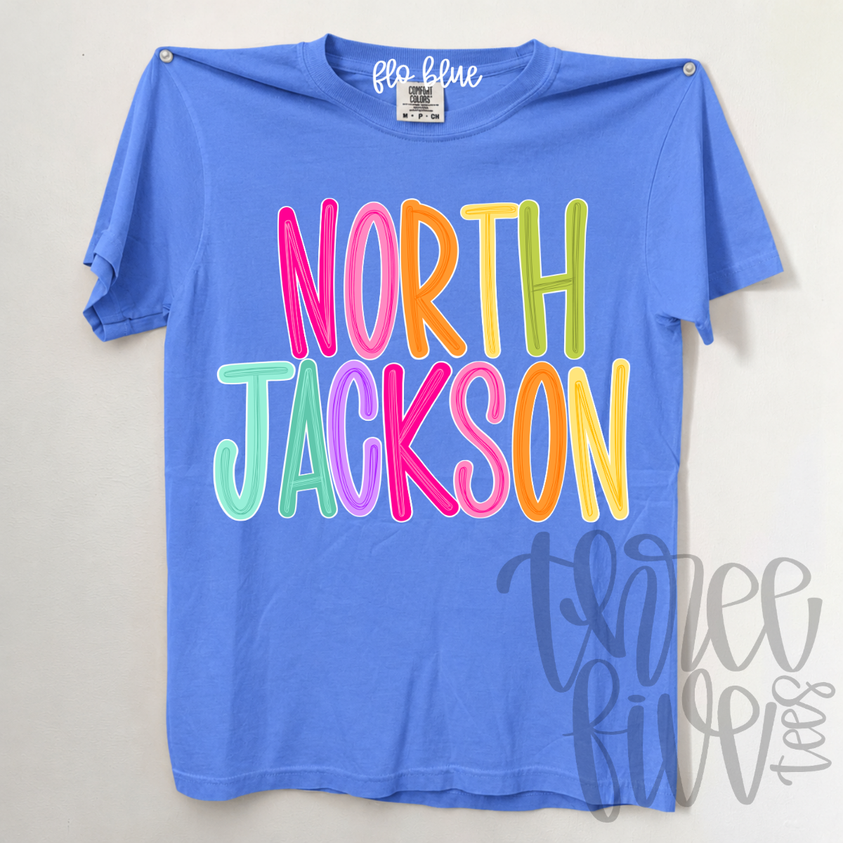 North Jackson Color Pop Bubble Letter