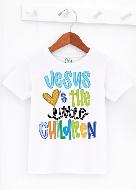 Jesus loves the little children (blue)